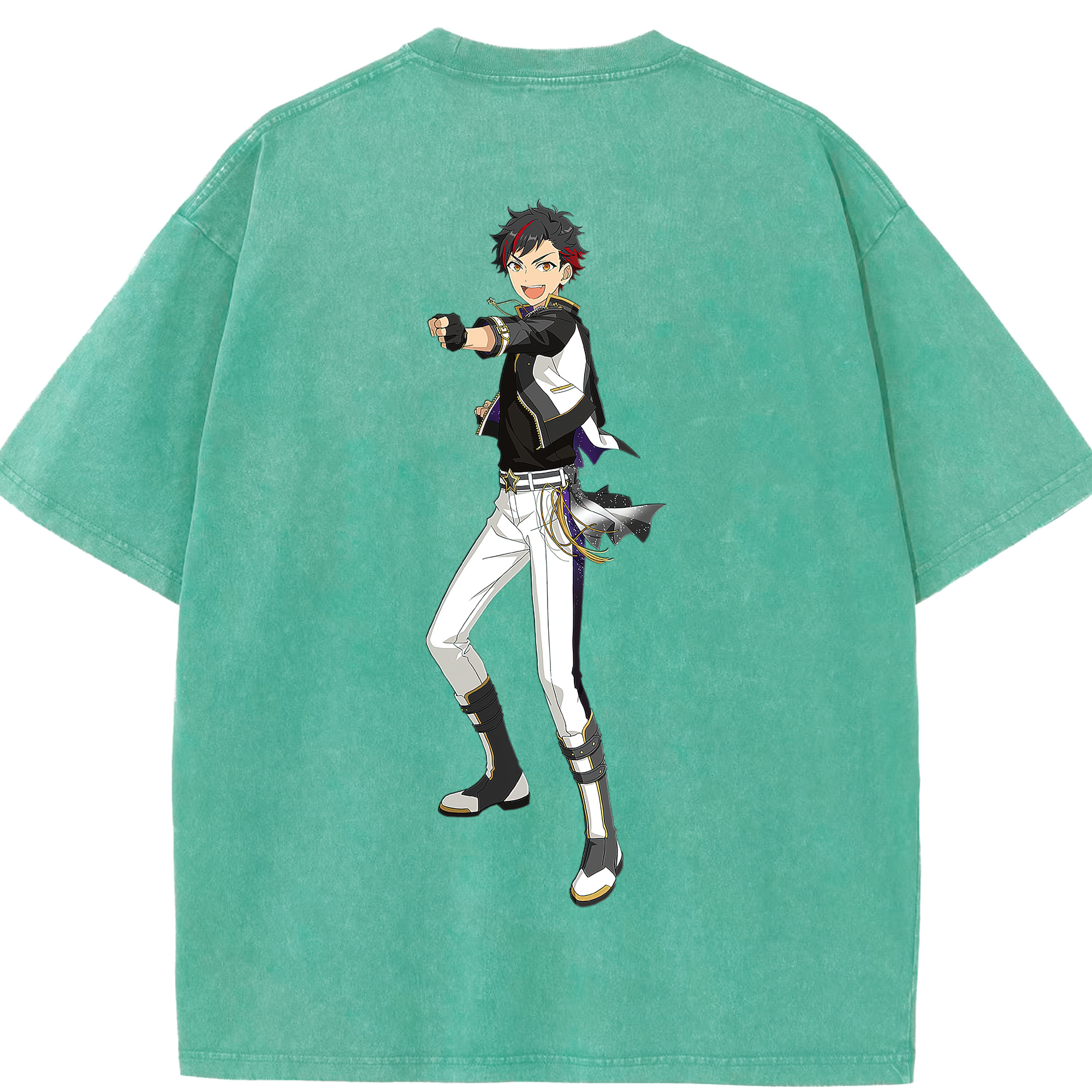 （画像用） あんさんぶるスターズ! Ensemble Stars 綿100% ヴィンテージ風 半袖Tシャツ（背面プリント）
